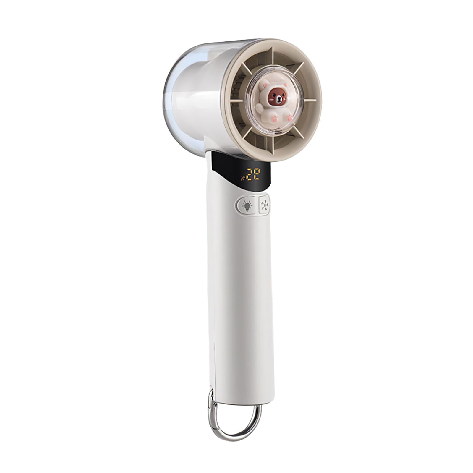 Portable Handheld Fan, Desktop Handheld Fan With Night Light Function, 100 Wind Speed Adjustable - Koospark