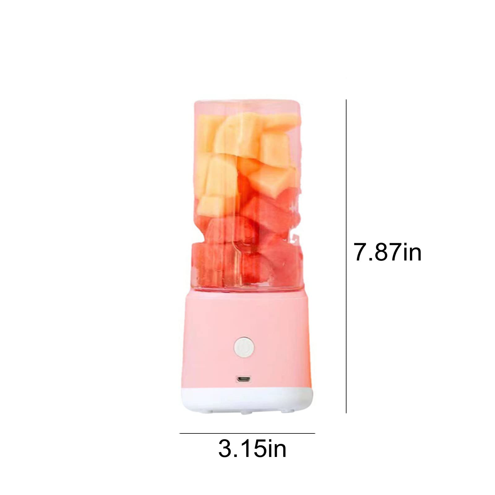 Uniqus Portable Blenders With 4 Blades 300 Ml Food Processor Usb Recharge Travel Cup Small Size Blenders Handheld Blenders For Home, Sporrt, Work Or Travel, Pink