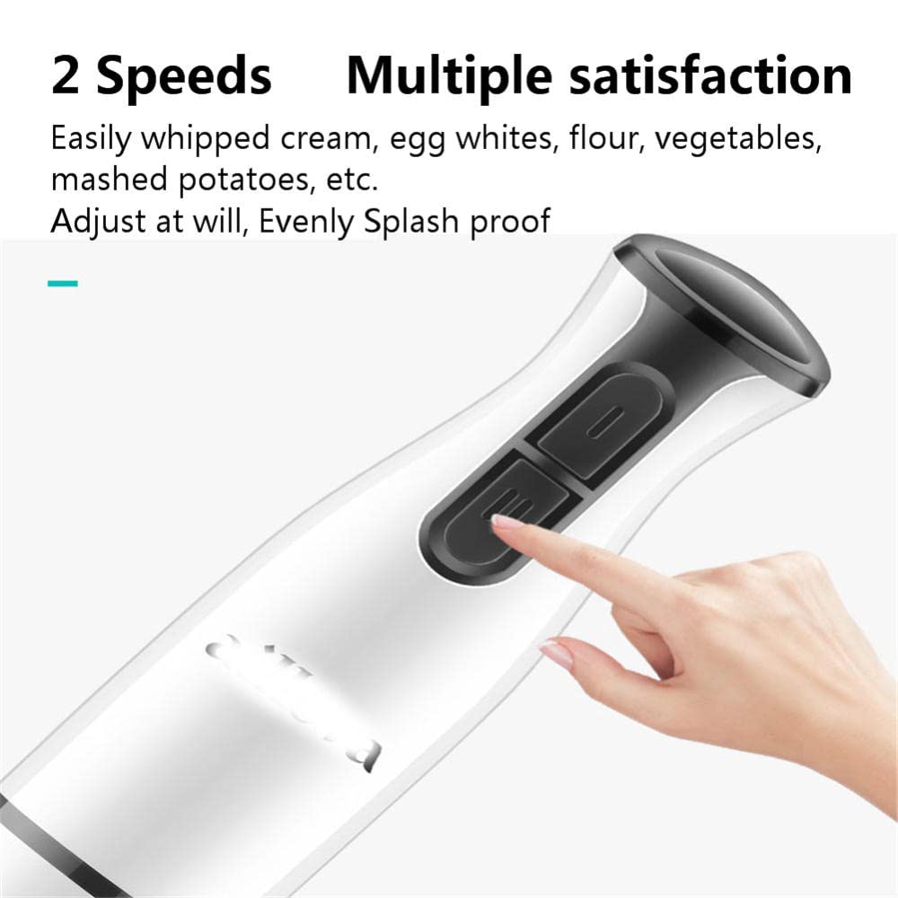 Yunlili Hand Mixer, Large Capacity Meat Grinder Juicer, 304 Mixing, 450W Strong Power Whisk, Automatic Mixer Baking Set, White