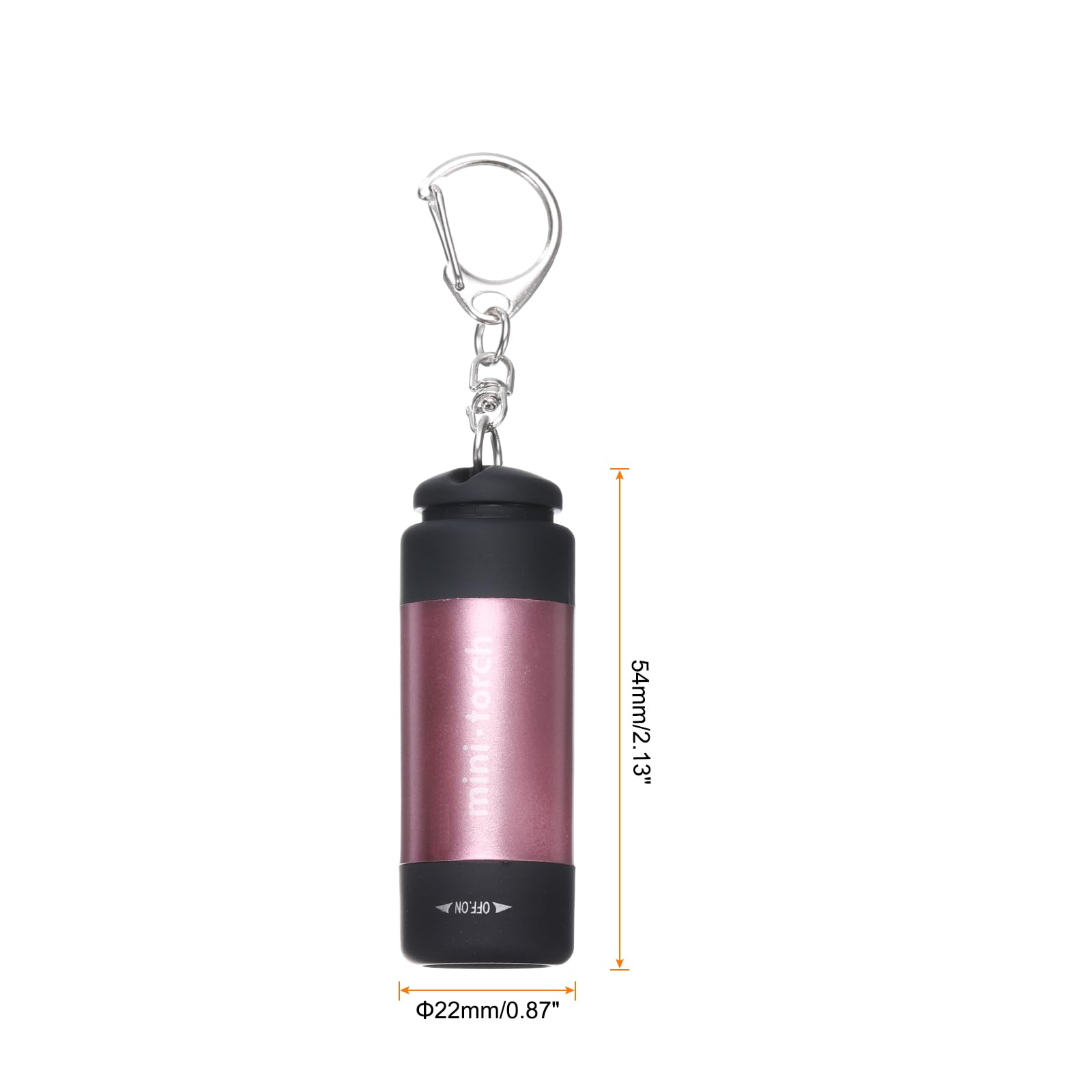Patikil 2.56Inch Mini Keychain Flashlight, Pocket Led Flashlight Portable Torch Usb Rechargeable For Outdoor Camping Party, Pink