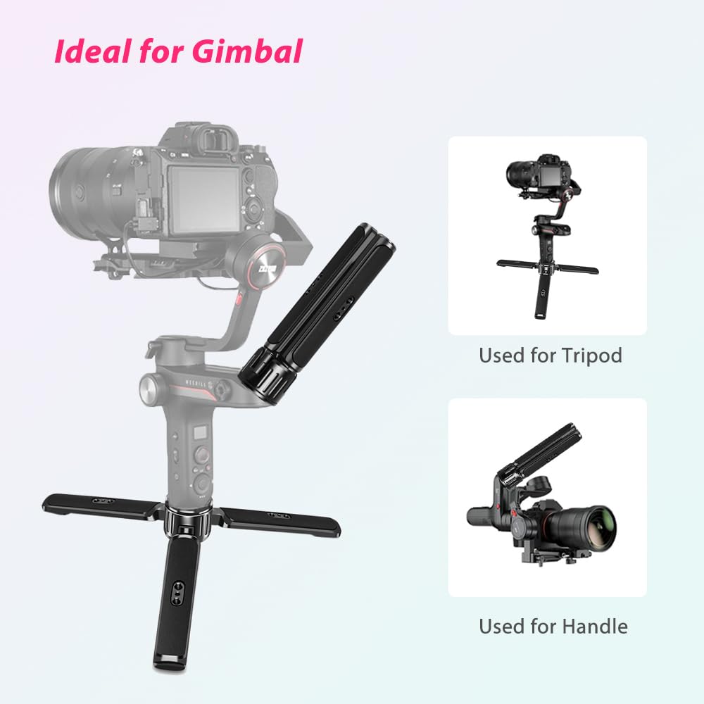 Akeipho Aluminum Heavy Duty Mini Tripod, Desktop Tabletop Stand Tripod For Dslrs Gimbals, Zhiyun Weebill/Crane/Lab, Dji Ronin S/Sc/Rs/Rsc Series, Osmo Mobile, Gimbal Handle Grip Stabilizer