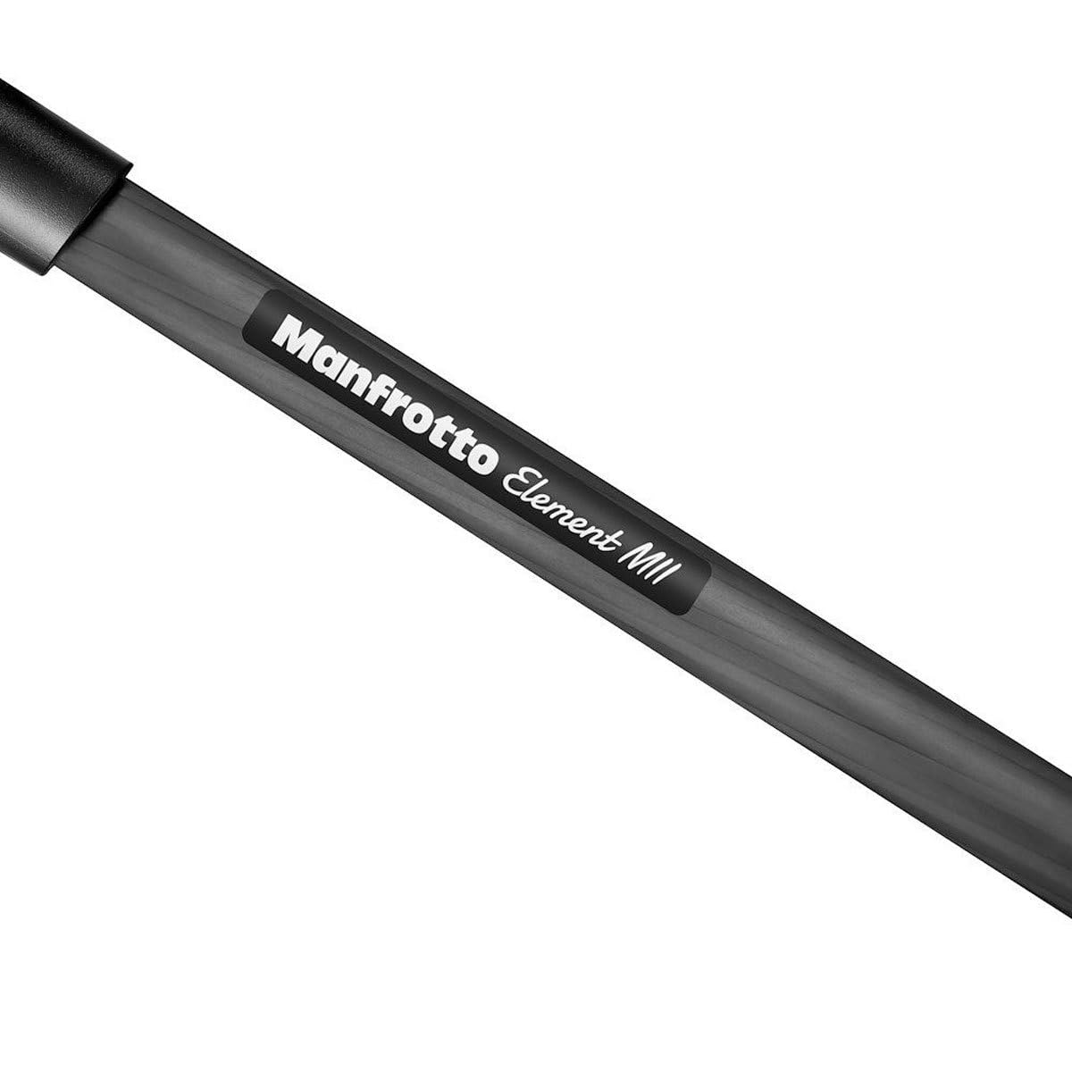 Manfrotto Element Mii Mobile Bluetooth 4-Section Carbon Fiber Traveler Tripod, Black