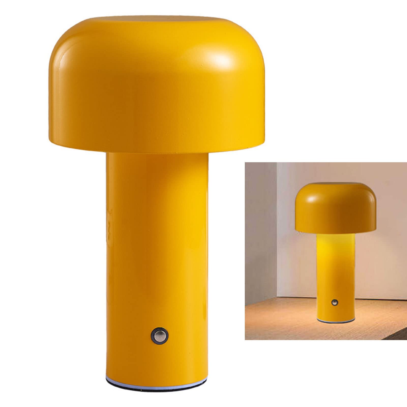 Headerbs Mushroom Table Light, Lighting Mushroom Table Lamp For Bedroom (Yellow)