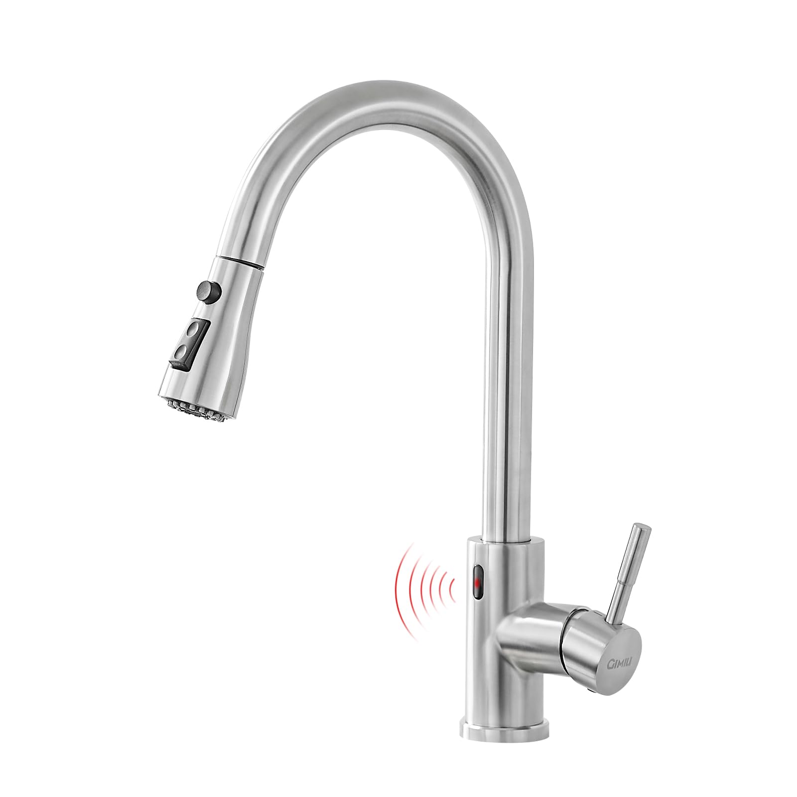 Gimili Touchless Kitchen Faucet With Pull Down Sprayer Motion Sensor Hands- Smart Activated Brushed Nickel Sink Faucets