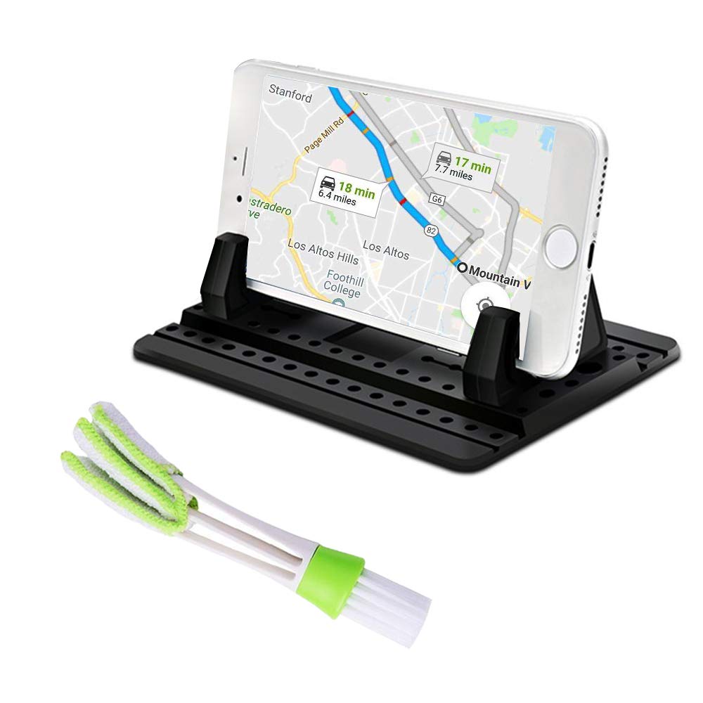 Finegood Phone Holder For Car With Air Vent Brush, Universal Silicone Car Cellphone Mount Antislip Vehicle Mobile Phone Gps Mounting Mat