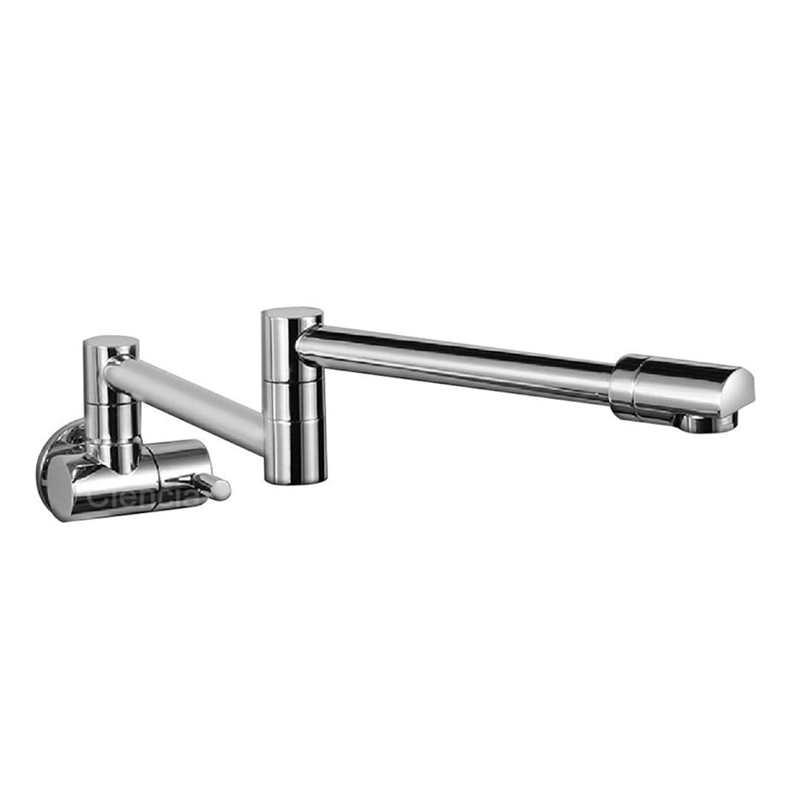 Zhangbinh Titanium Pot Filler Faucet, Wall-Mounted Copper Chrome Plated Kitchen Faucet, 360° Rotatable Single Cold Water Faucet For Sink & Stove