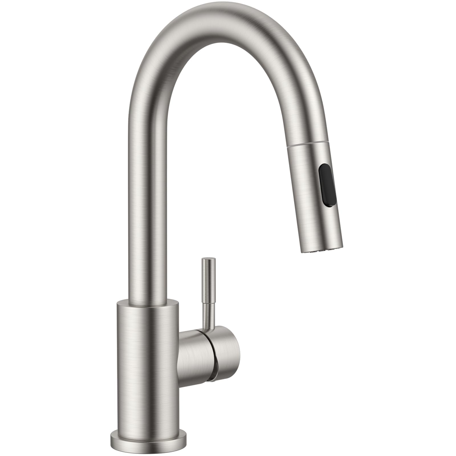 Appaso Bar Sink Faucet, Stainless Steel Kitchen Faucets With Pull Down Sprayer, Modern Single Handle High Arch, Utility Faucet For Rv Camper Outdoor, Brushed Nickel