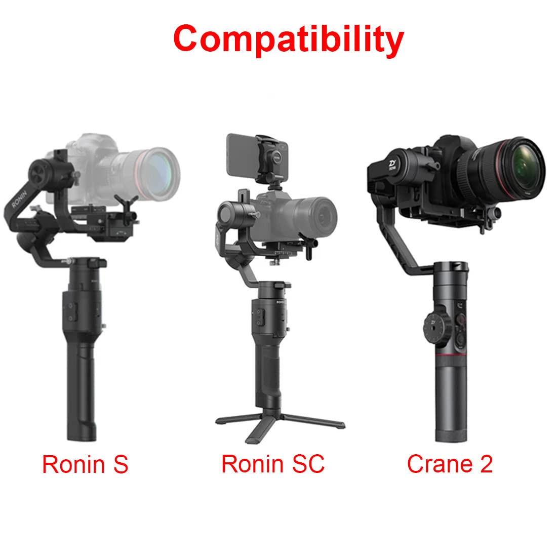 Angelreally Dslr Camera Removable Counterweight Balancing Moment For Dji Ronin S And For Zhiyun Gimbal Stabilizer (Counterweight 200G)