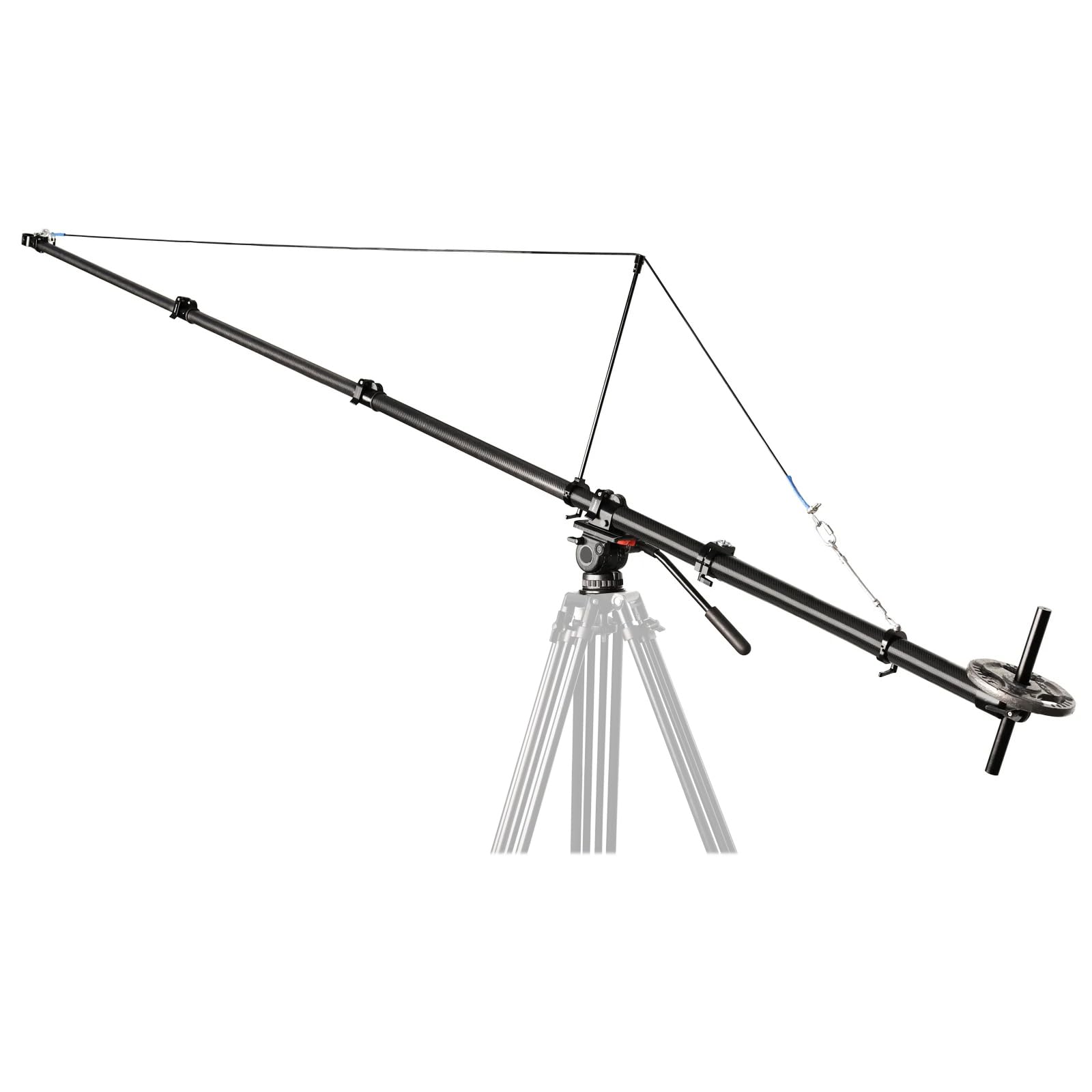 Proaim Fly-Master 13' Telescopic Carbon Fiber Jib Crane For Single-Handed Camera Gimbals.Extends To 13'. Payload Up To 6.8Kg/15Lb. (Jb-Flms-01)