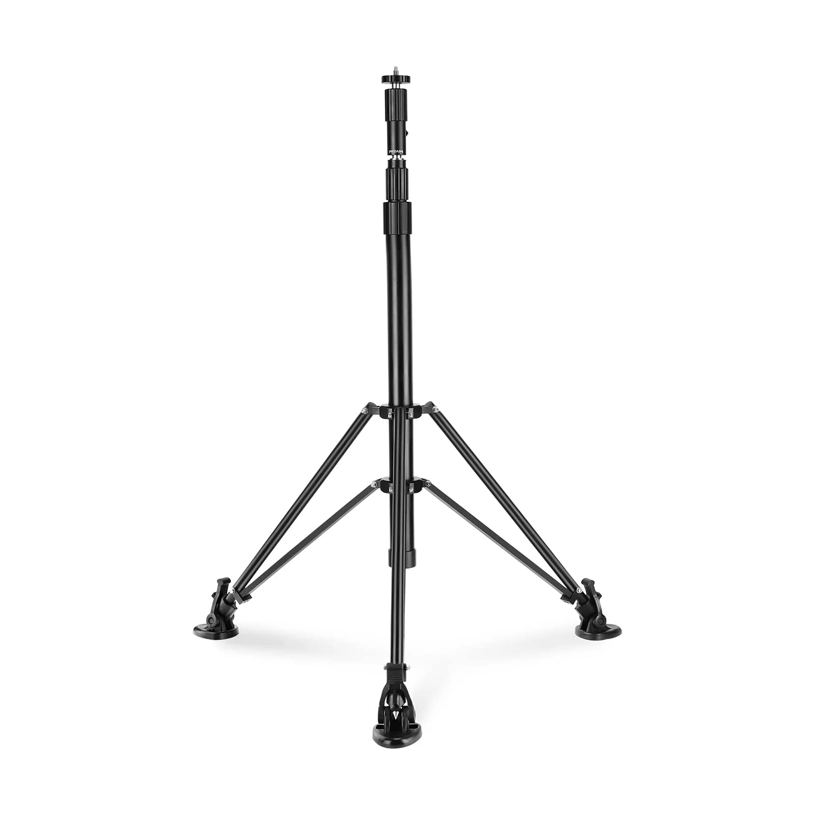Proaim 6.25Ft 3-Stage Pt-Z Camera Support Stand With 5/8” Baby Pin & Detachable Ball Head. Telescopic Design, Spiked Feet With Rubber Shoes, Payload- 20Kg/44Lb (Std-Pt-Z-01)