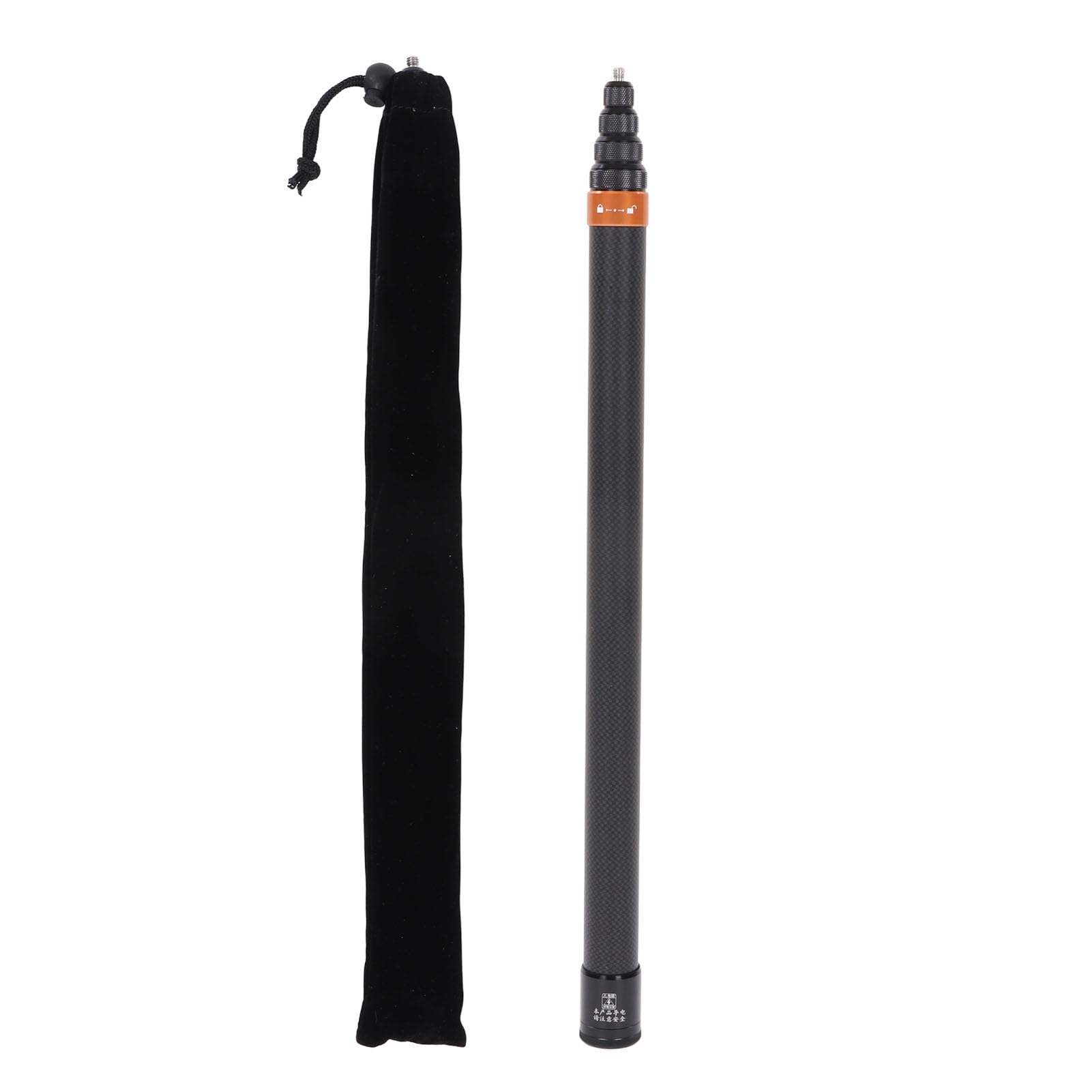 Yunseity Action Camera Selfie Stick, 9.8Ft Extendable Selfie Stick, 9 Sections Aluminum Alloy Camera Selfie Stick For Insta360 X3 For One Rs For Go 2 For One X2 One R One X (Orange)