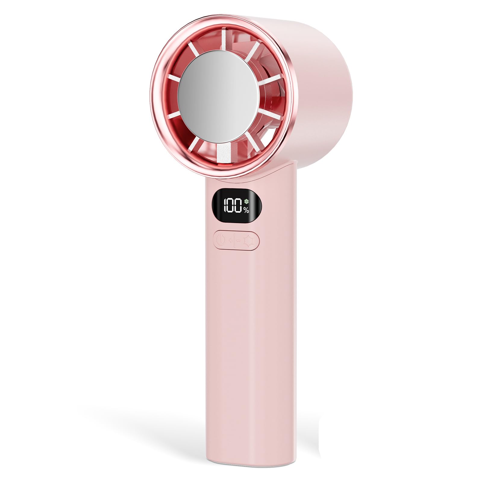 Portable Handheld Fan With Ice Cooling Pad, Speed(1-120) Adjustable Turbo Mini Fans, 4500Mah Battery - Koospark