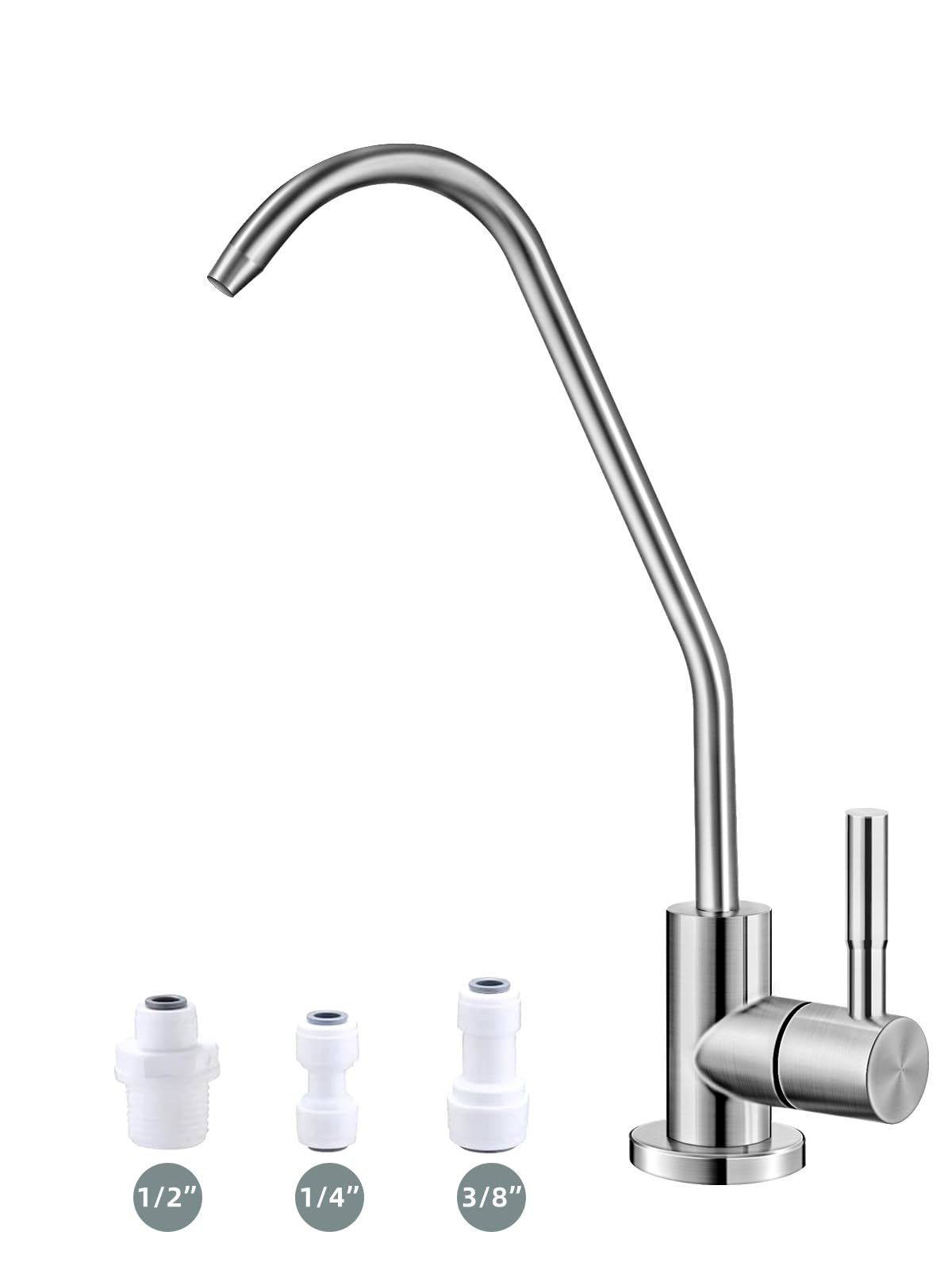 Bifordo Drinking Water Faucet,Easy To Install Lead- Sink Ro Faucet,Water Filter Faucets For Kitchen Bar Sink,Brushed Nickel Sus304 Reverse Osmosis Faucets