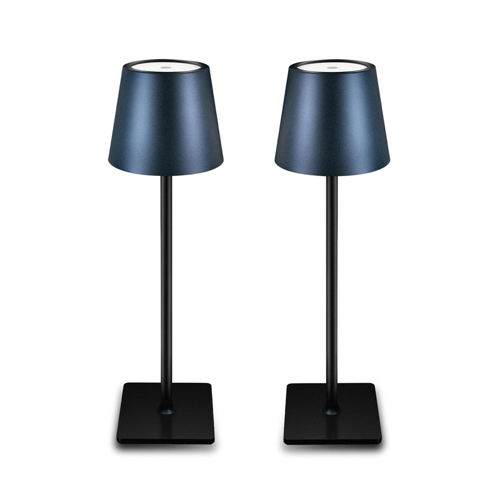 Layshineen Led Table Lamp Cordless, 3 Colors Stepless Dimming, 5000Mah Rechargeable Touch Lamps For Bedrooms, Dining Table Lamp For Study, Coffee Shops (Black-2)