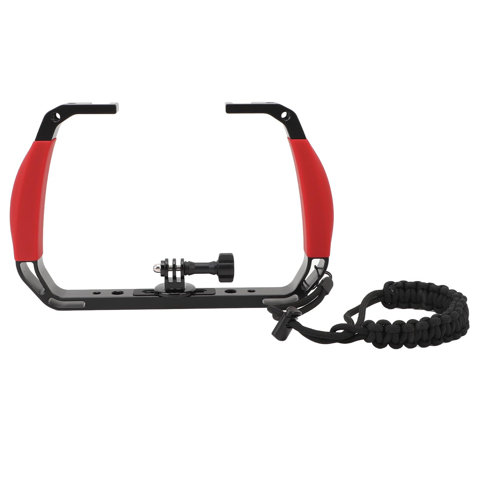 Youthink Underwater Diving Rig Stabilizer With Non Slip Grip For Action Camera Handle - For Diving Enthusiasts And Videographers - Aluminium Alloysilicone (Red)