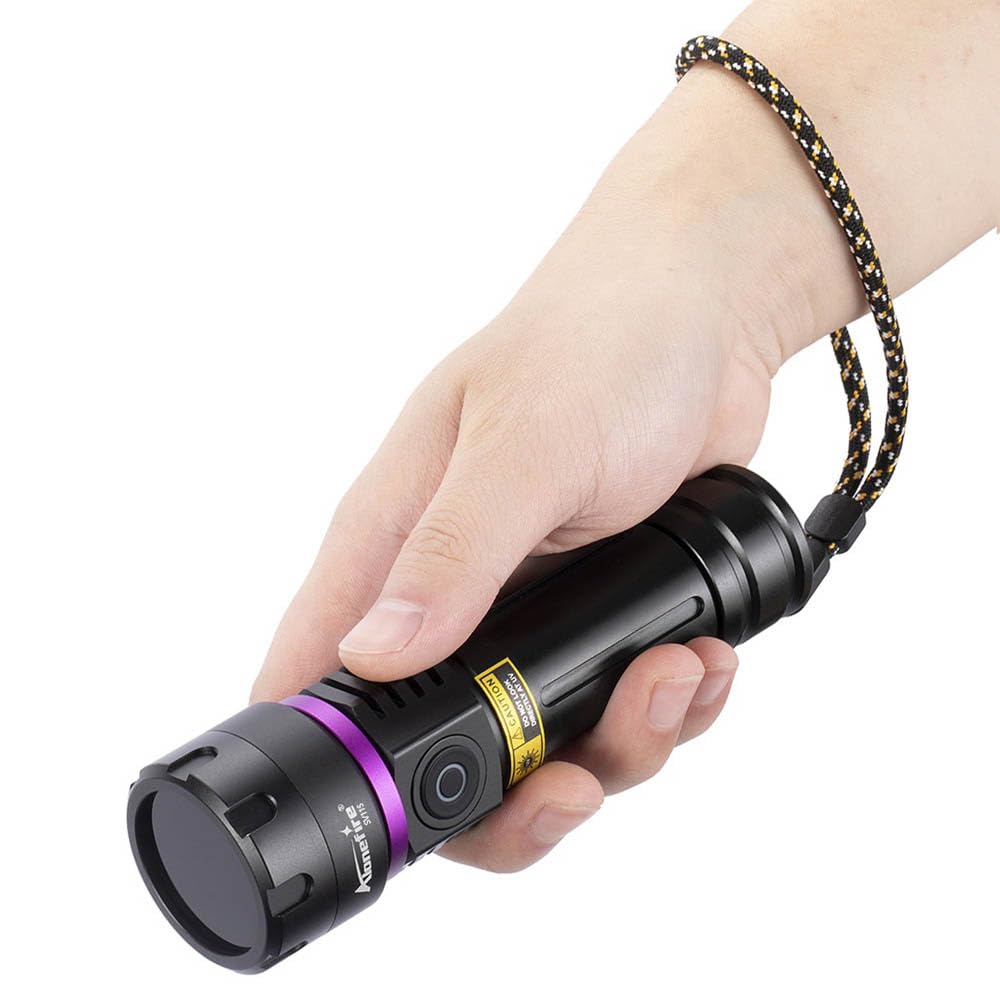 Alonefire Sv115 365Nm Uv Flashlight 30W Powerful Blacklight Usb C Rechargeable Black Light For Pet Urine Detector, Scorpion, Resin, Bed Bug, Fishing With Uv Protective Glasses, Rechargeable Battery