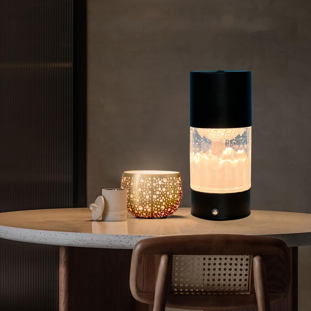 Nsjlee-Lite Cordless Rechargeable Table Lamps, Modern Portable Desk Lamp, Battery Powered Led Desk Lamp, 3 Color Stepless Dimming, Portable Table Light Lamp For Bedroom/Desk/Cafe/Dining Room (Black)