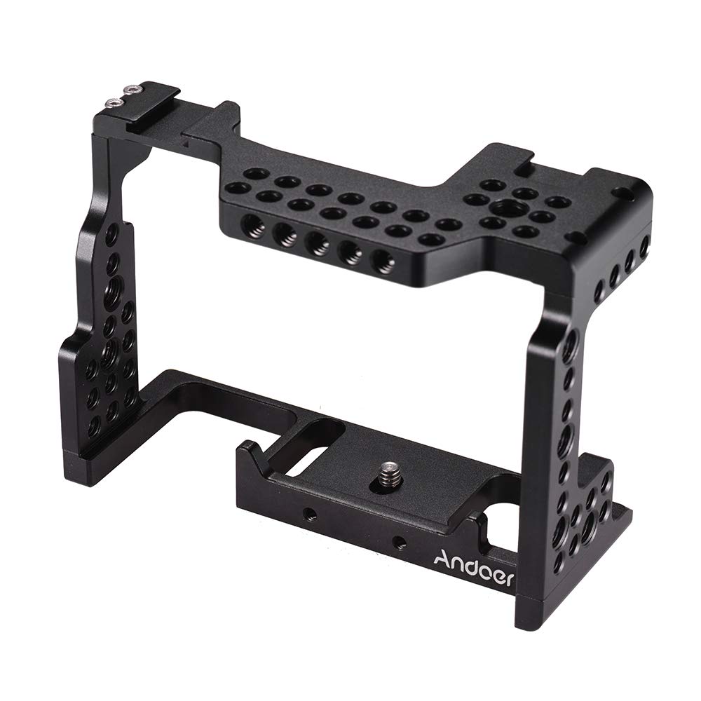 Andoer Camera Cage Video Film Making Stabilizer Aluminum Alloy Screw 1/4 Inch With Cold Shoe For Sony A7Ii/ A7Iii/ A7Sii/ A7M3/ A7Rii/ A7Riii Camera