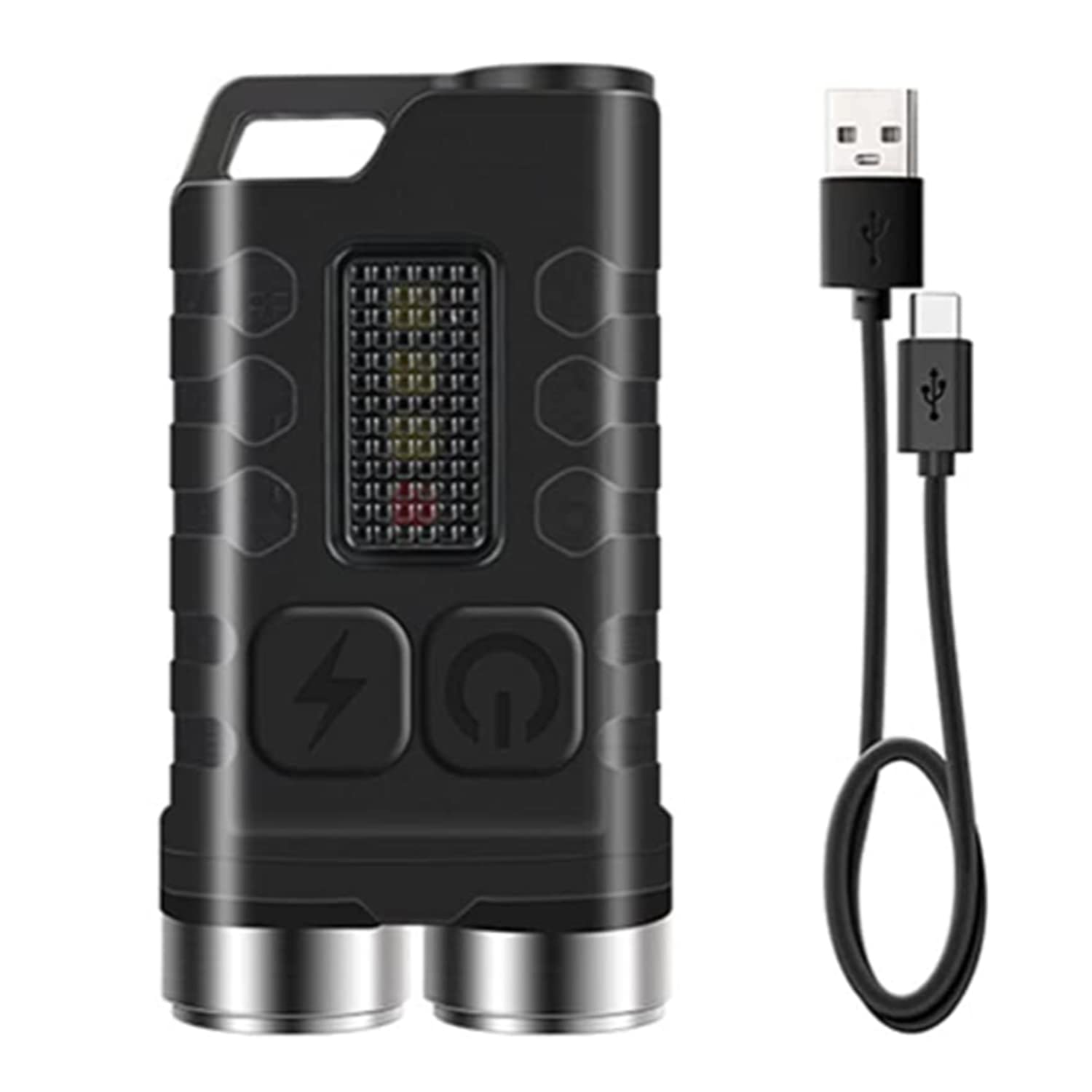 Nucwo Small Powerful Edc Flashlights With Red Uv Blue Light,Super Bright Usb Rechargeable Mini Pocket Led Keychain Flash Light With Magnet,10 Modeip65 Waterproof Torch For Outdoor Emergency Use