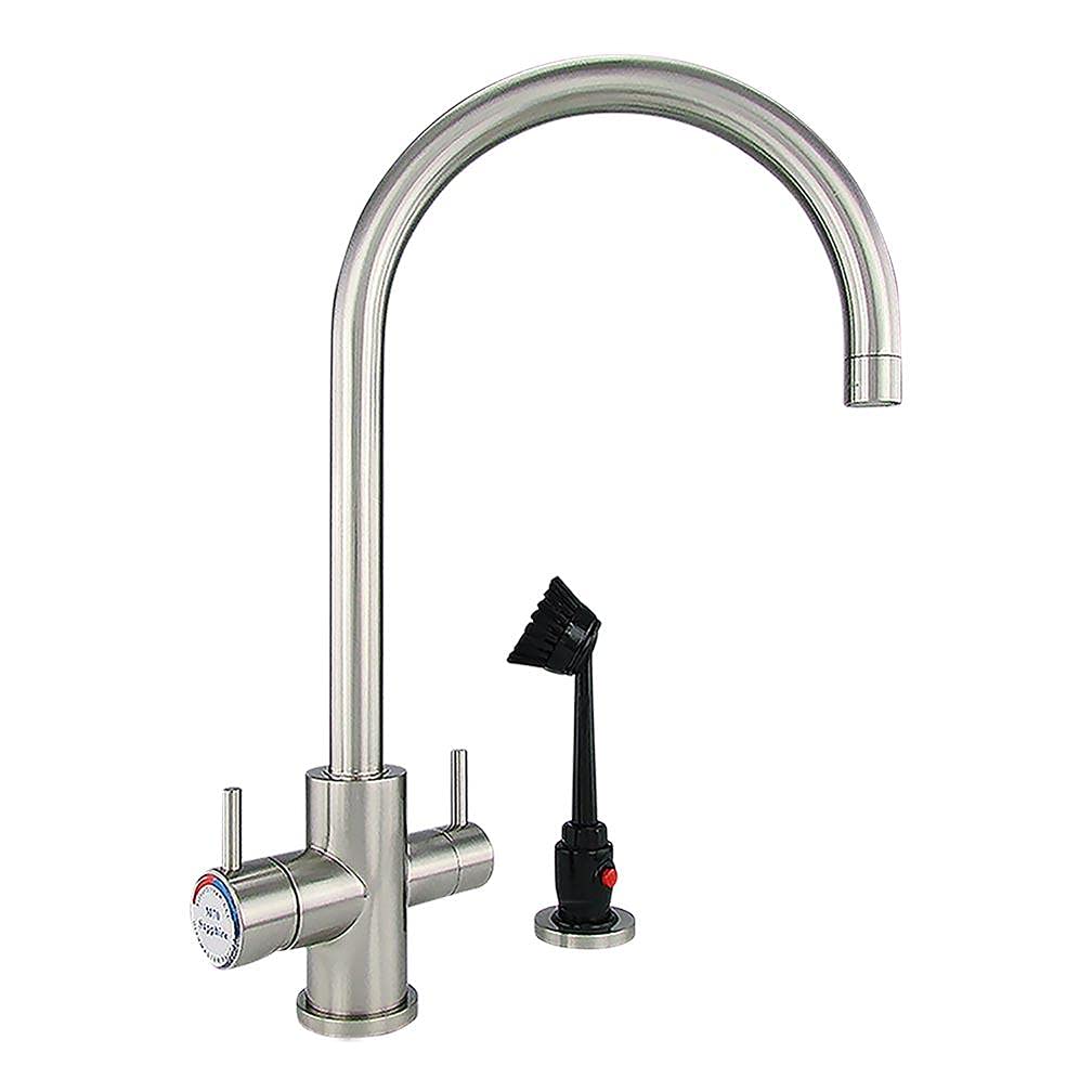 Dishmaster M70Bnha Sapphire Kitchen Faucet - High Arc Spout - Brushed Nickel