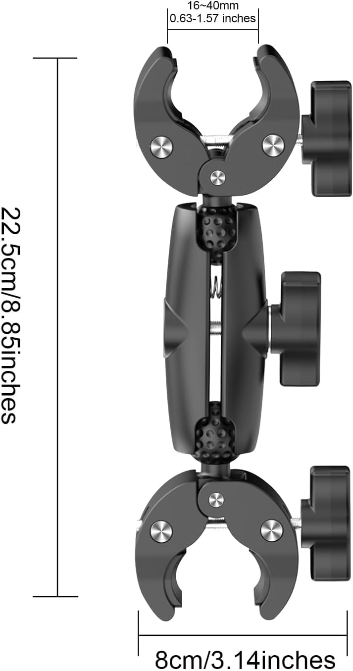 Kmdodo 2 Pcs Superclamp Double Camera Clamp With Dual Mount Bracket And Magic Arm Ball Head - Versatile Photography Accessory For Light Stands, Reflectors, Umbrellas, Tripods, And Tables