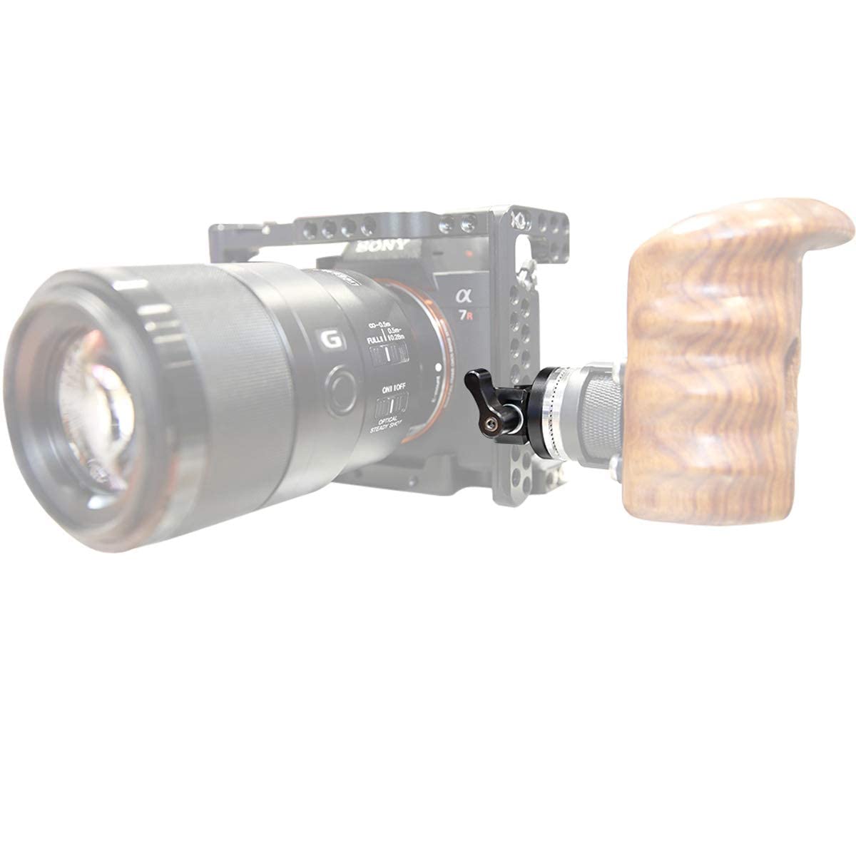 Niceyrig Nato Clamp To Rosette Mount Adapter (M6 Thread Diameter 31.8Mm) Applicable For Arri Rosette Wooden Handgrip, Quick Release And Lock