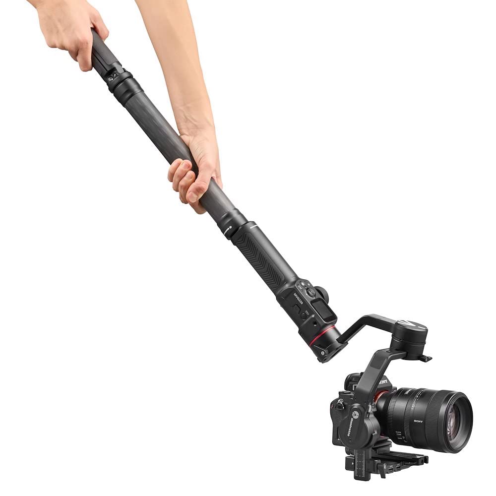 Manfrotto Extension In Carbon Fibre For Gimbals, For Portable 3-Axis Professional Gimbals For Mirrorless And Reflex Cameras, Perfect For Photographers, Vloggers And Bloggers