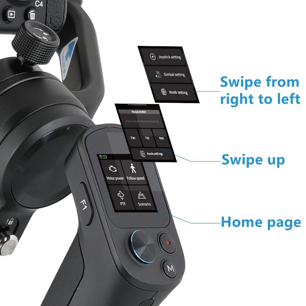 Feiyutech Scorp Handheld Gimbal Camera Stabilizer For Dslr/Mirrorless Camera For Sony,Canon,P-Anasonic,Nikon With Oled Screen And Underslung Rear Grip,5.5Lbs Payload