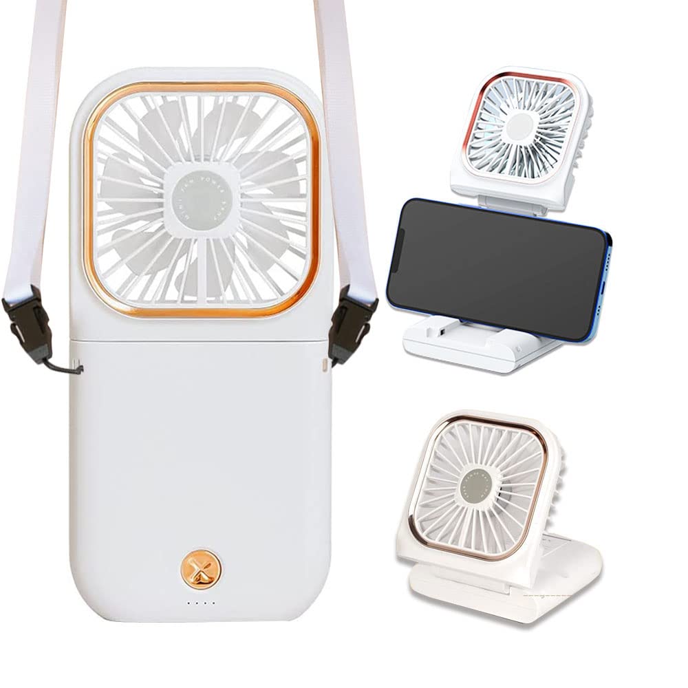 Handheld Quiet Mini Fan,Portable Foldable Desk Fan With 3000Mha Battery Powered And Rechargeable