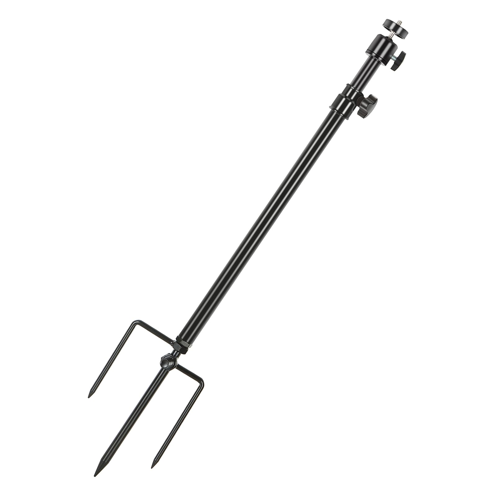 Folgtek Universal Camera Stand Tripod Bracket On Soft Ground Stand For Hunting Fishing Black Adjustable Universal Thread Connection 1/4''-20 (Black)