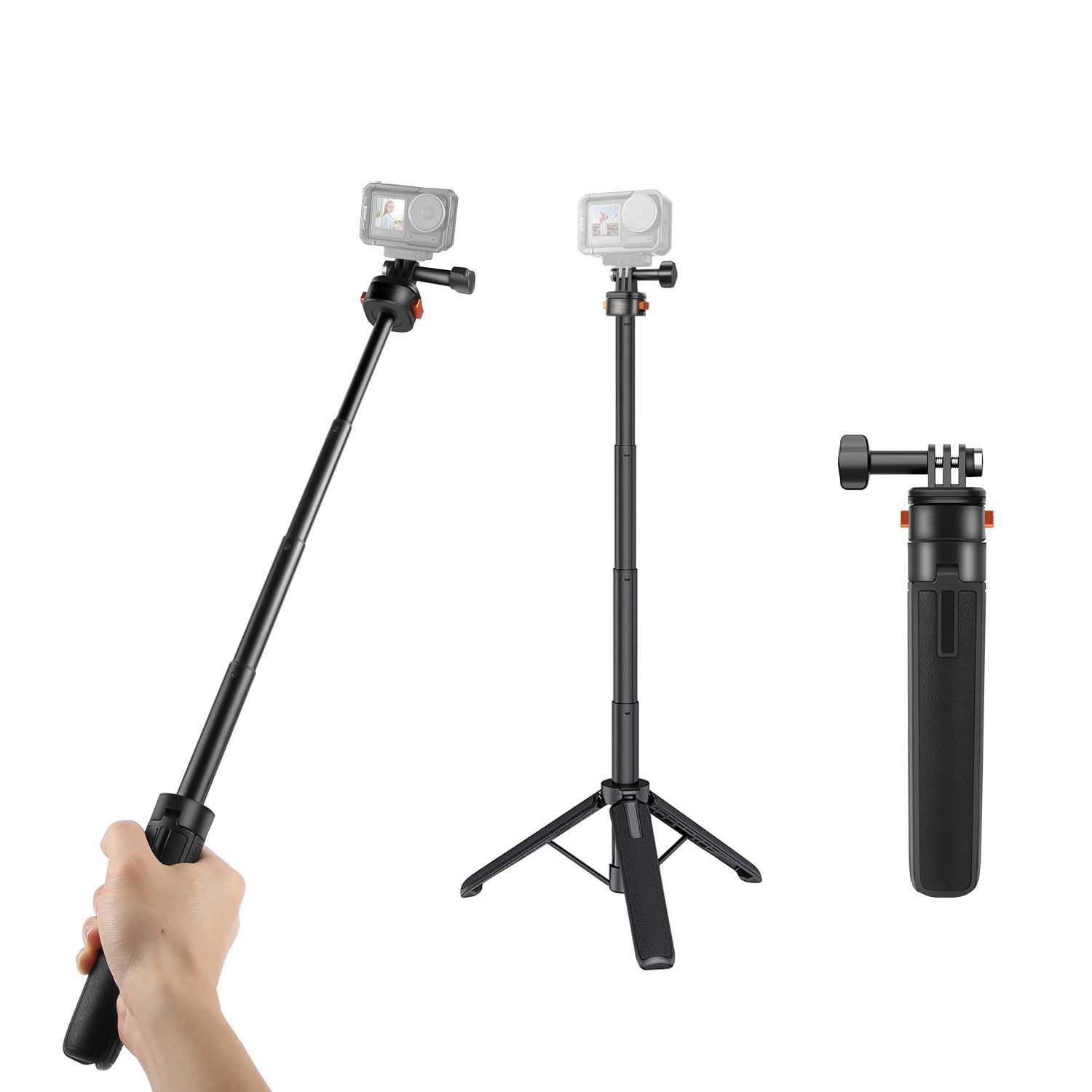Xkdaich Magnetic Mini Tripod For Camera, Quick Release Selfie Stick Extendable Desktop Tripod Stand For Go Pro Hero 13/12/11/10/9 For Dji Pocket 3/Action 5 Pro/4 For Insta 360 X4/Ace Pro