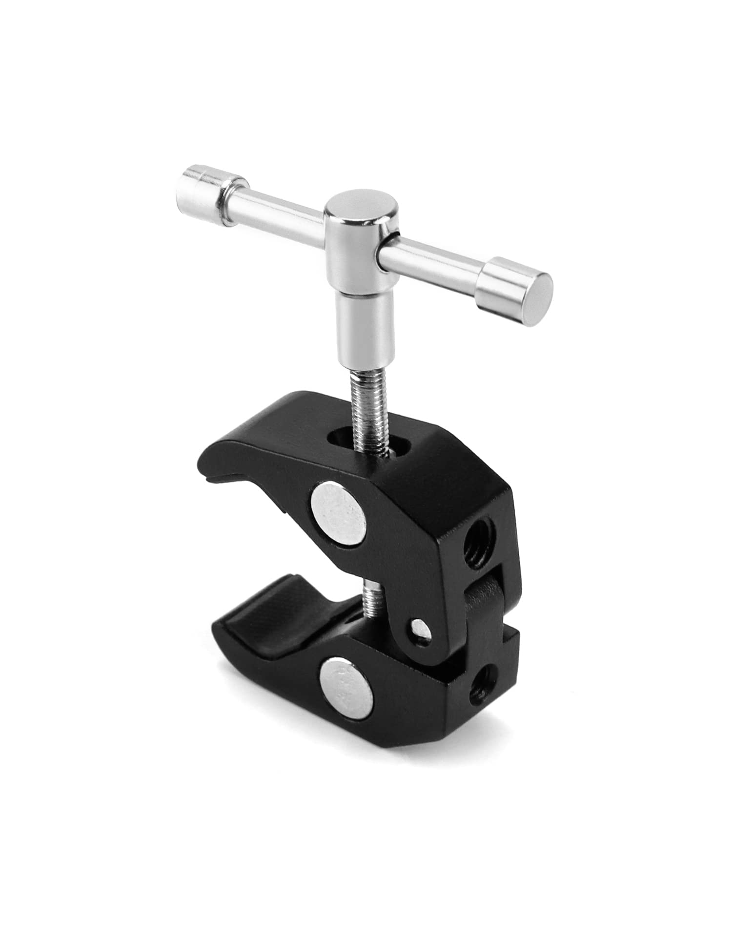 Qwork Super Clamp For Photography, 4 Pack, 1/4'' And 3/8'' Thread Clip For Camera Monitor, Light Stand, Rods, Led Lights