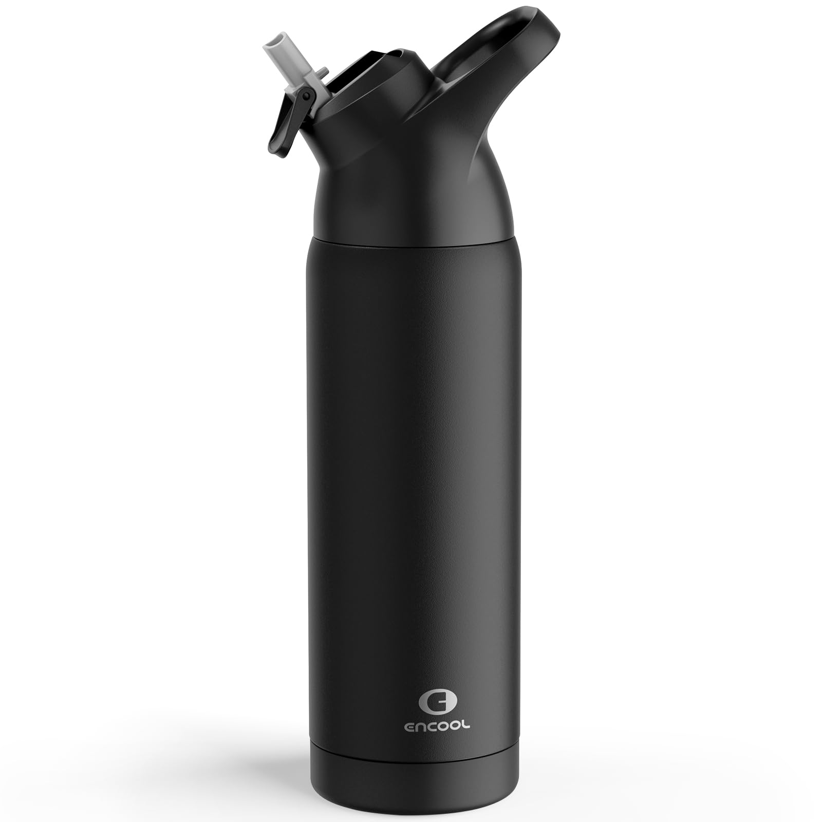 Insulated Water Bottle With Straw - Encool Stainless Steel Water Bottle, Reusable Leakproof