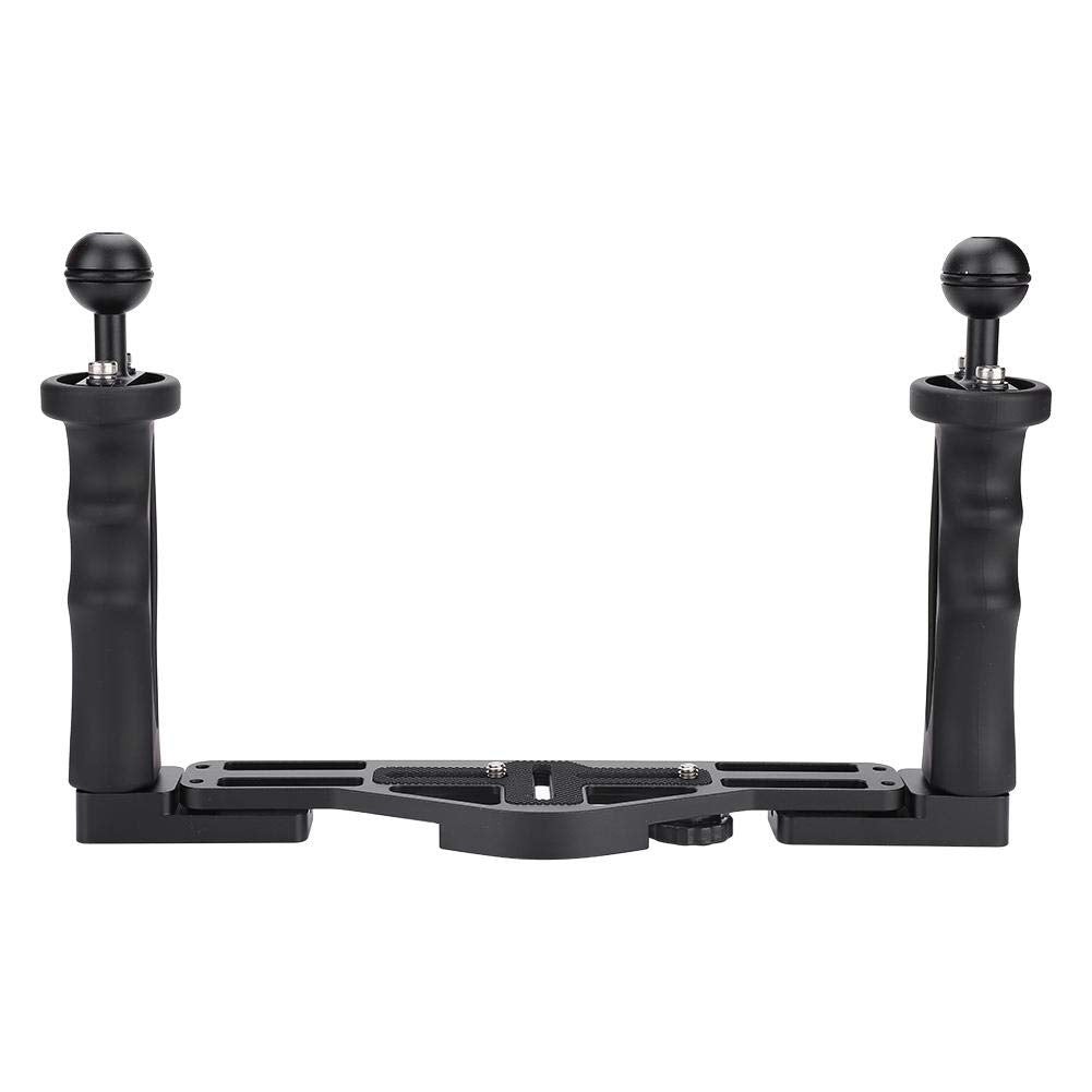 Oumij Diving Underwater Handheld Gimbal Stabilizer Aluminum Tray With Handle Grips With 1/4In Screws For Underwater Camera Housing Case Accessory Diving Gimbal Stabilizer Accessories