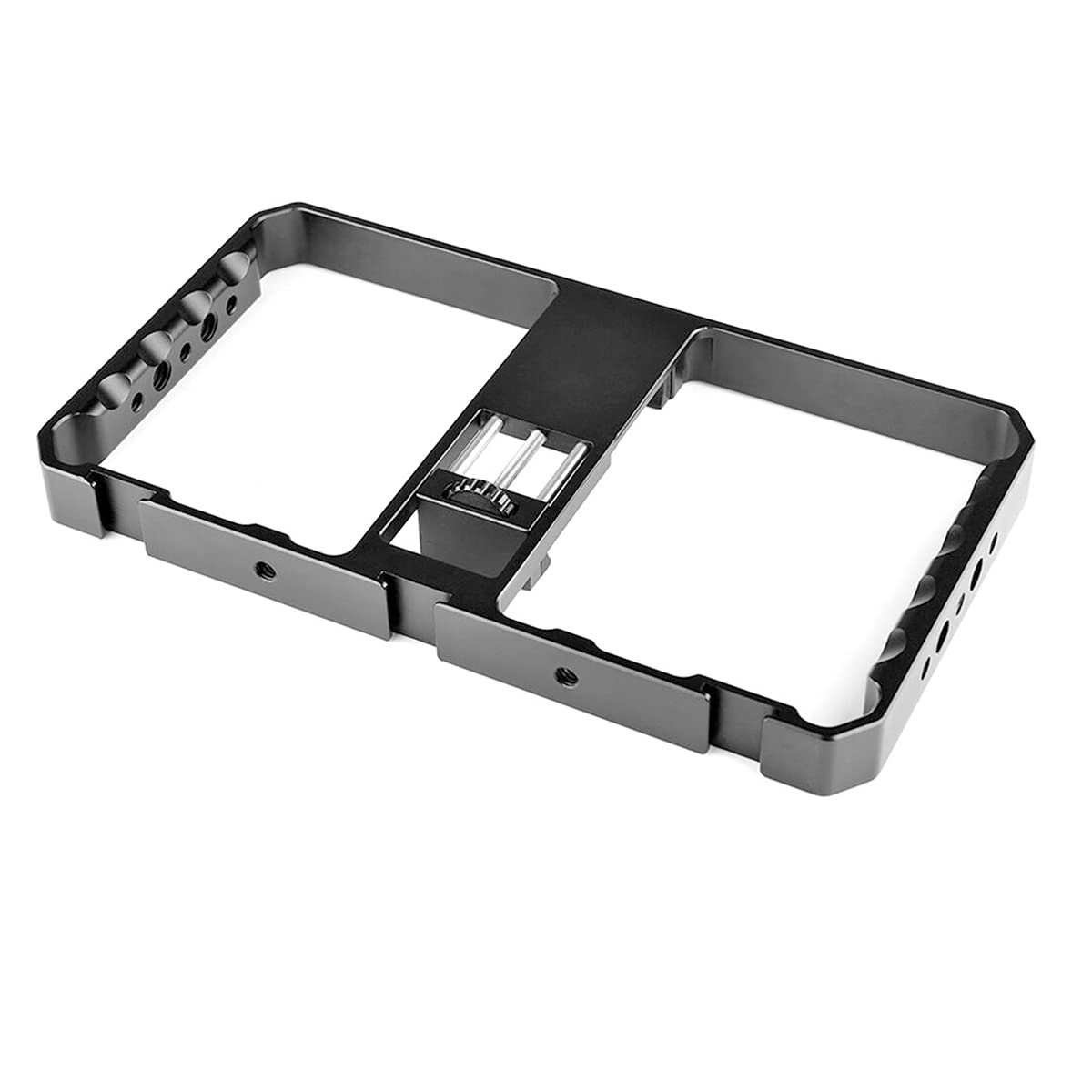 Supfoto Smartphone Video Rig Filmmaking Vlogging Smartphone Cage Aluminum Phone Video Stabilizer With Cold Shoe For Iphone Huawei Phone Photography, Film Making And Vlog
