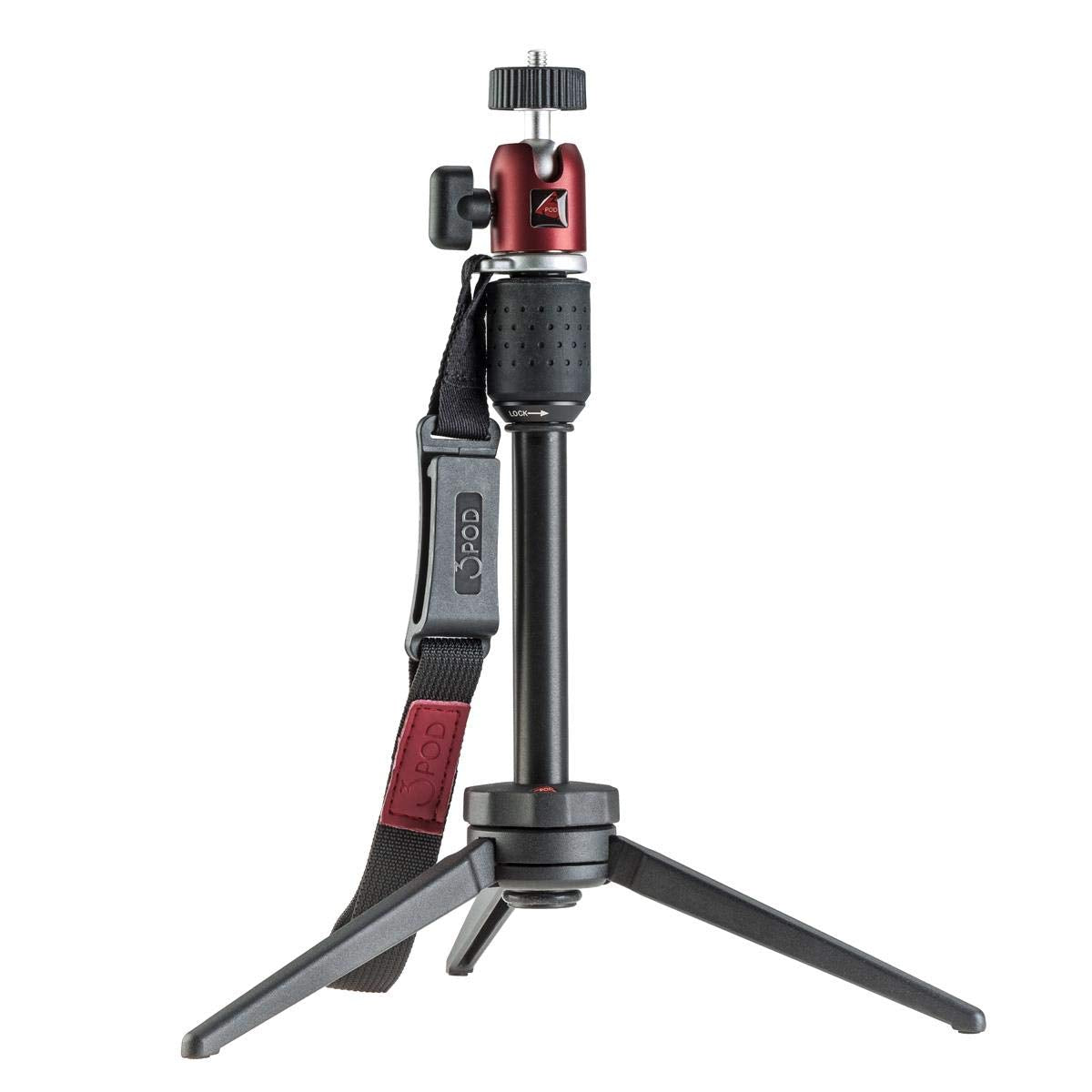 3Pod Small Portable 2-Section Table Top Mini Tripod With Ball Head For Dslr & Gopro Cameras
