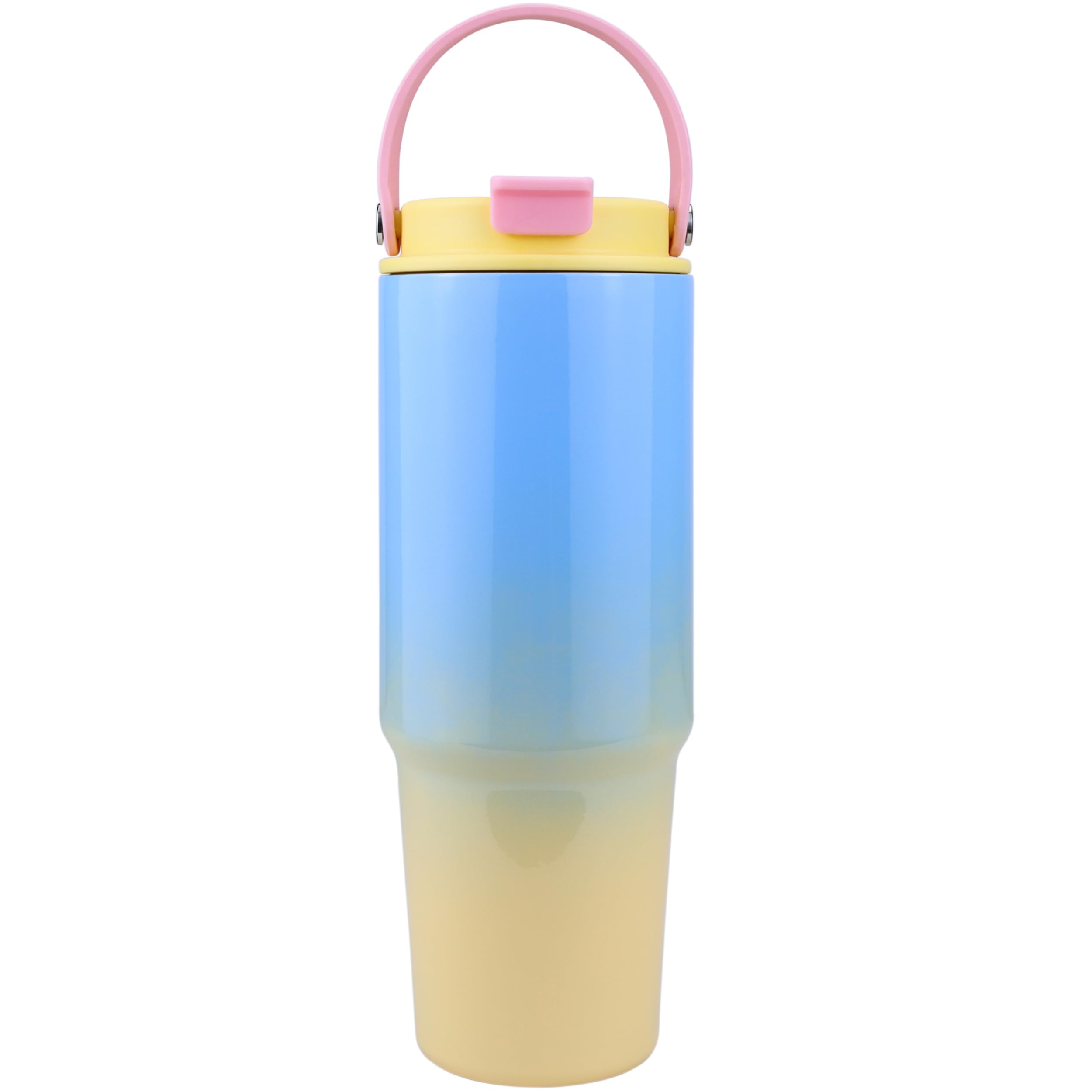 30 Oz Tumbler With Lid And Straw Water Bottle With Handle Leak Proof Travel Mugs Insulated Cup For