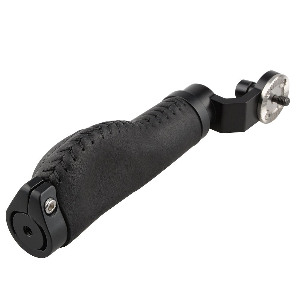 Camvate Aluminum Rosette Leather Handle Grip For Rosette Standard Accessory One Pair(Black,M6 Thread,31.8 Mm) - 1446