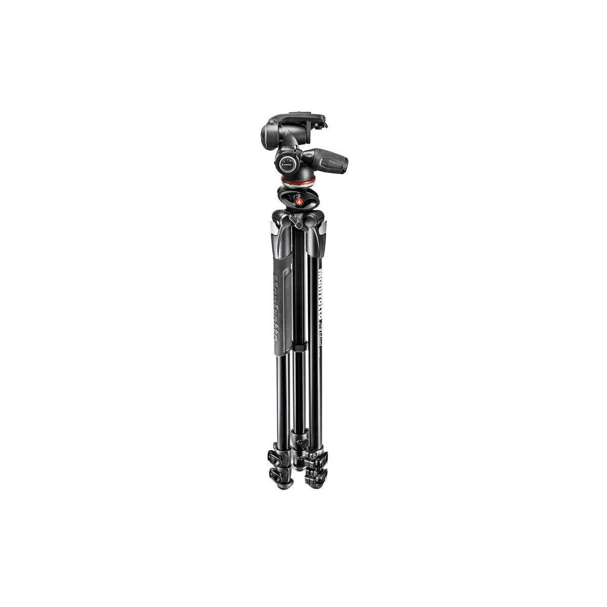 Manfrotto 290 Dual 3-Section Aluminum Tripod With 804 3-Way Pan And Tilt Head