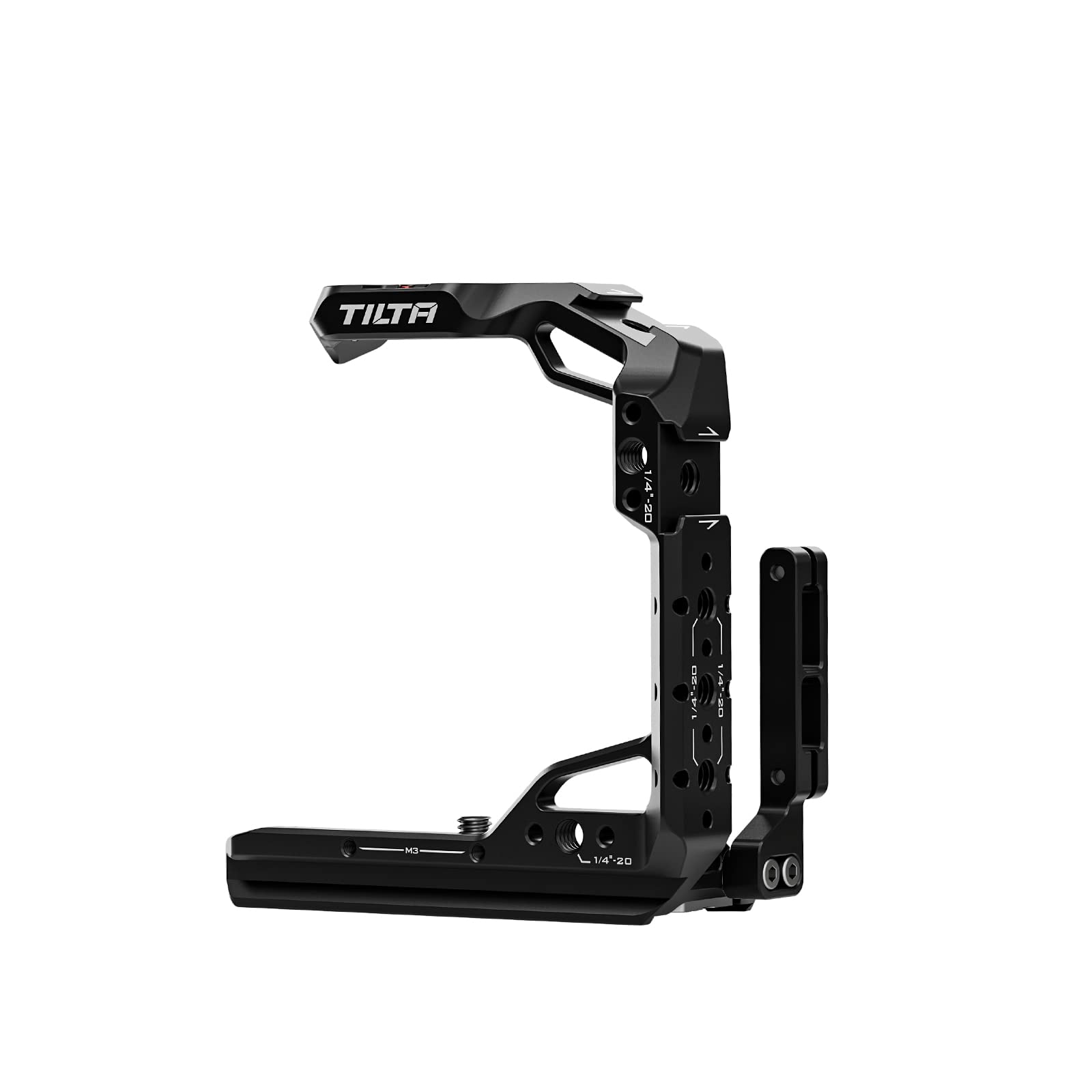 Tilta Half Camera Cage Compatible With Canon R6 Mark Ii, With Mount Accessories Via Nato Rail, Cold Shoe And 1/4"-20 Threads With Locating Pins Ta-T45-Hcc (Black)