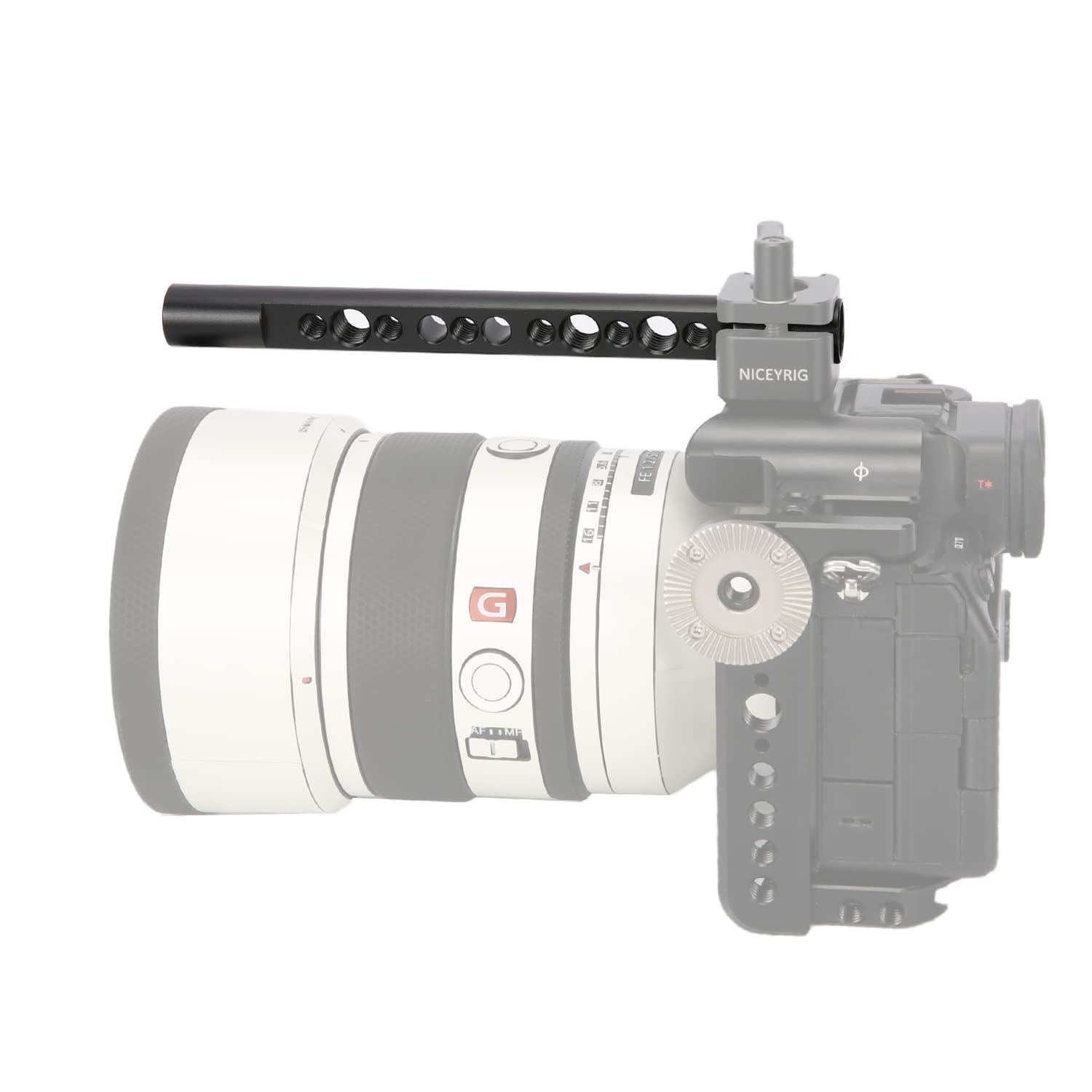 Niceyrig 6.2 Inch 15Mm Cheese Rod With 1/4 3/8 Locating Hole, M12 Inner Thread Aluminum Alloy 15Mm Rod Rail For Camera Cage Rig, Lens Support - 541