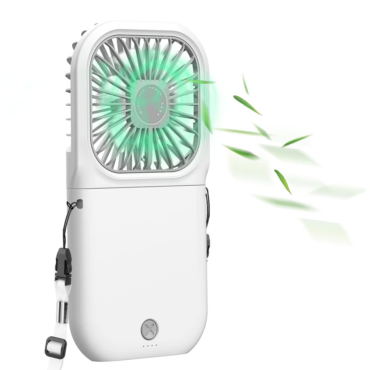 Aicase handheld mini fan, battery operated with 6-in-1 functionality, 3000mAh USB rechargeable battery Koospark