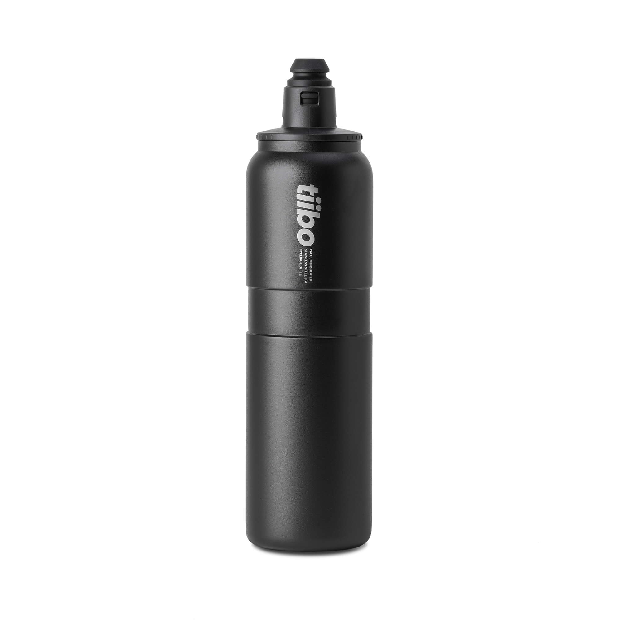 Tiibo Vacuum Insulated Stainless Steel Bike Water Bottle, Double Wall, No-Squeeze