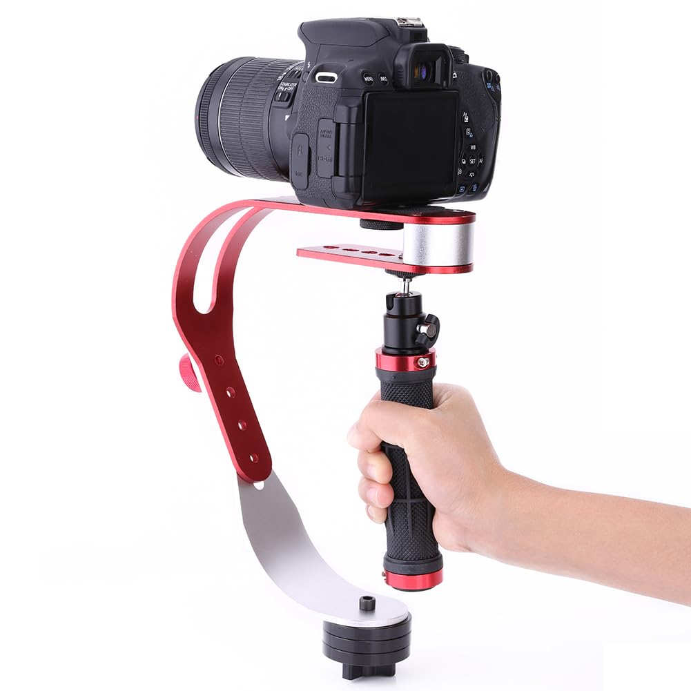 Topincn Professional Handheld Video Stabilizer Grip For Camera, Aluminum Alloy Construction, Comfortable Shooting, Clear Videos With Rubberized Mounting And Adjustable Balance Arm