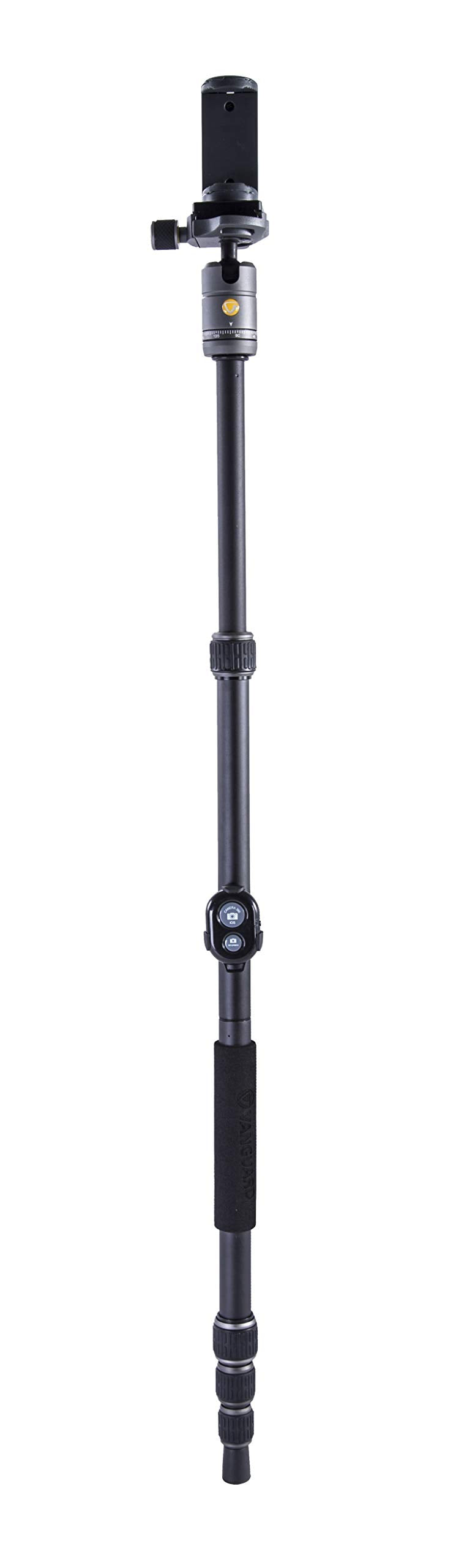 Vanguard Veo3Go204Ab Aluminum Tripod With Ball Head, Monopod Option, Smart Phone Holder And Bluetooth Remote