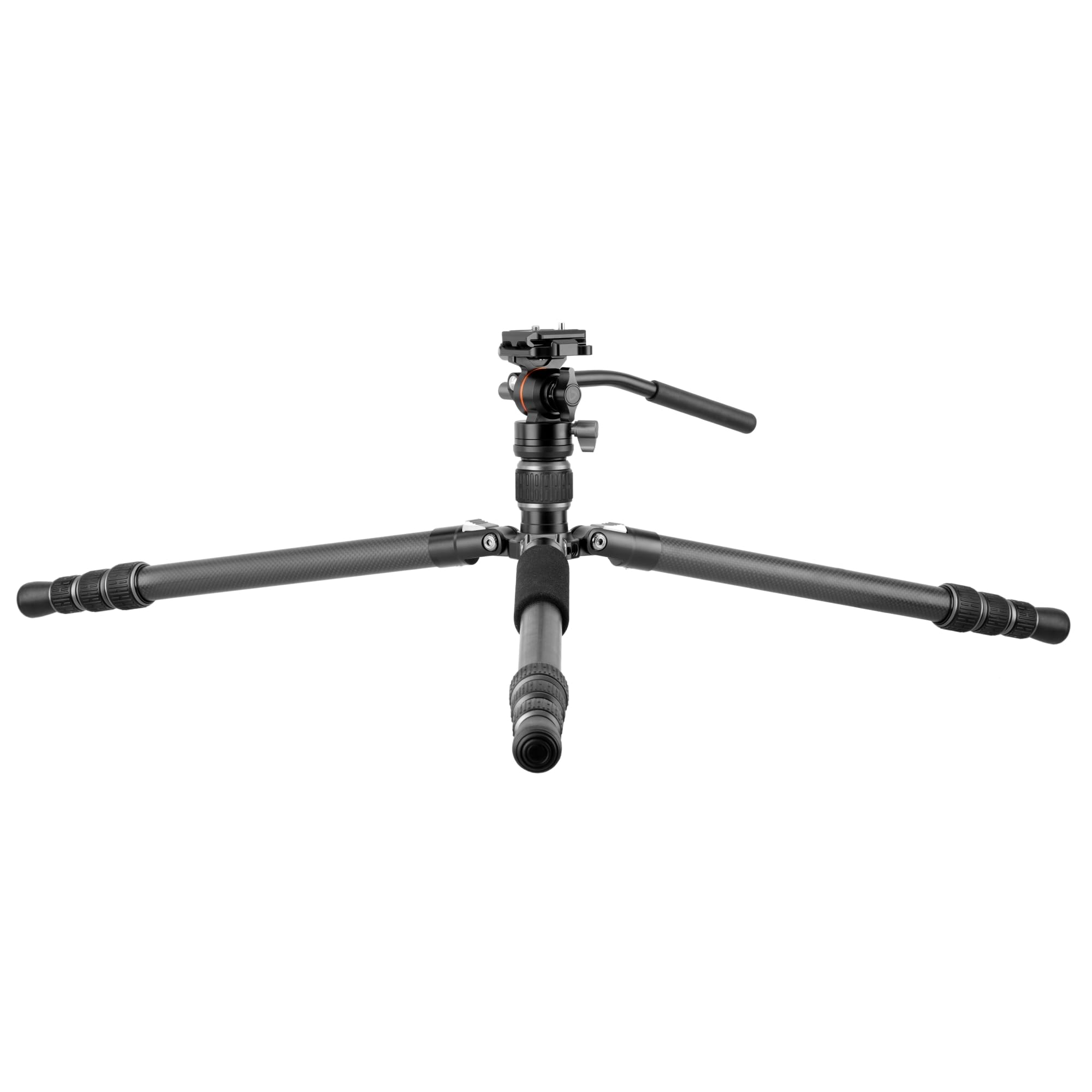 Vanguard Vesta Go 264Cv12 Carbon Fiber Travel Tripod With Ultra-Compact Veo Pv-12 Counterbalancing Spring Assist Video Head