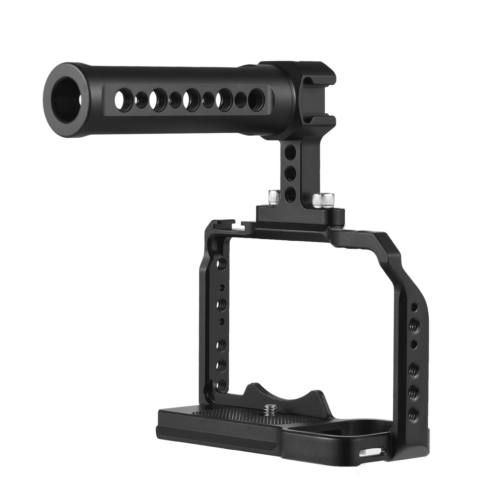 Andoer Camera Cage + Top Handle Kit Aluminum Alloy Camera Video Cage With Cold Shoe Mounts Numerous 1/4 Inch Threads Replacement For Sony Zv-E1 Camera