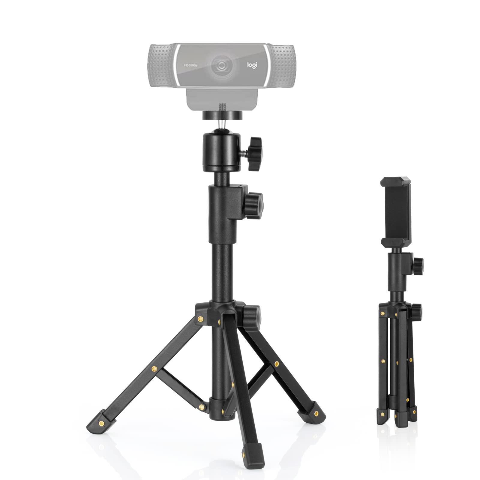 Bilione Webcam Tripod Stand, For Webcam C920 C922 C930E C920S C920 C615 C960 C920X, Extendable Stand For Desk, Lightweight Mini Webcam Tripod With 1/4" Thread