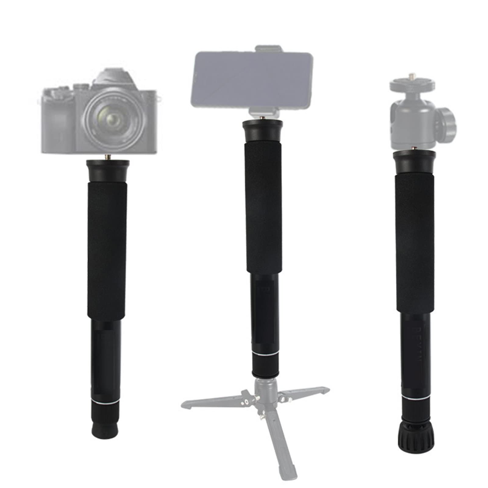 Goshyda 62 Inch Camera Monopod, 8 Sections Heavy Duty Monopod, Aluminum Photography Unipod Stick Trekking Pole With 1/4In To 3/8In Conversion Screw