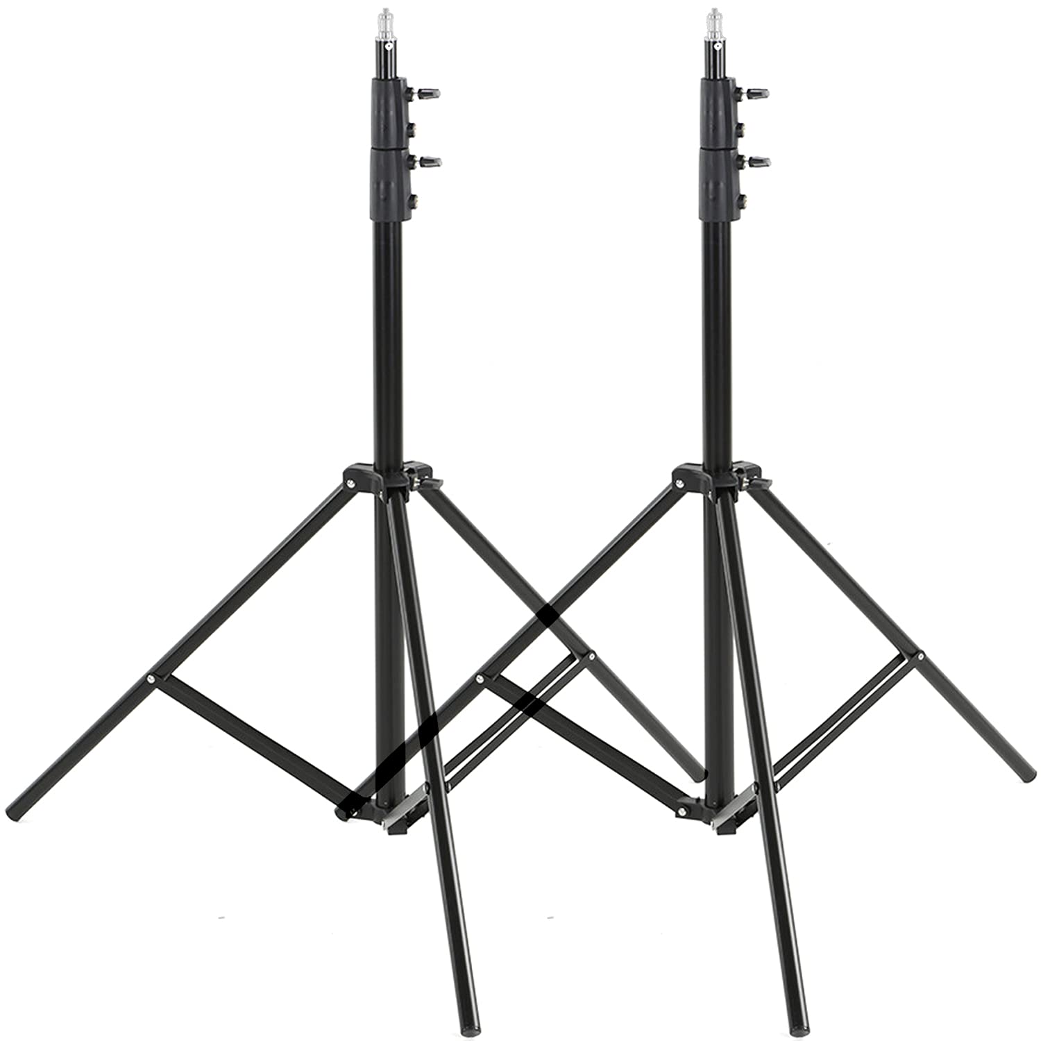 Zaxsound 7 Foot Tripod Aluminum Compact Photography Light Stand With 1/4" Thread Used With Reflectors, Soft Boxes, Lights, Umbrellas, Backgrounds (7Feet - 2Packs)